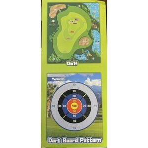 Hyperzoo 2 In 1 Golf Chipping Mat & Golf Ball & Dart Board - New In Box